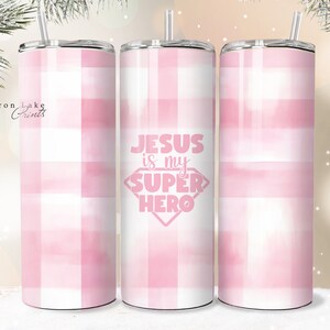 Jesus ist mein Superheld, Shabby Chic Floral Christian Jesus Tumbler Wrap PNG 20 oz Straight Tumbler Sublimation PNG Download Seamless