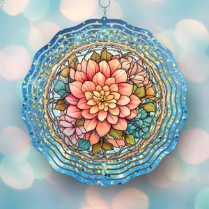 Wind Spinner Shabby Chic Sparkle Floral Blumen Sublimation PNG 12x12 Zoll bei 300 ppi PNG-Datei, Tumbler Wraps auch, Weihnachten Geburtstagsgeschenk