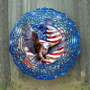Wind Spinner USA Adler Flagge Sublimation PNG 12x12 Zoll bei 300 ppi PNG-Datei, Tumbler Wraps auch, Weihnachten Geburtstagsgeschenk
