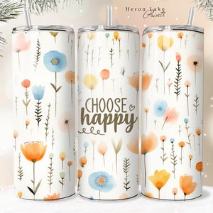 Wählen Sie Happy Jesus Tumbler Wrap PNG Floral Christian 20 oz Straight Sublimation Download Seamless