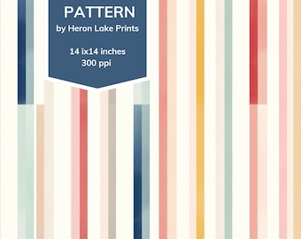 Watercolor Pastel Vertical Stripes Seamless Pattern, Print on Demand, Commercial Use, Use for Printing Textiles, Paper Crafts