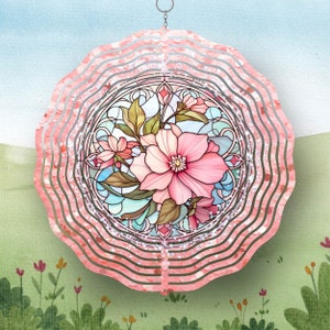 Wind Spinner Shabby Chic Sparkle Blumen Sublimation PNG 12 x 12 Zoll bei 300 ppi PNG-Datei, Tumbler Wraps auch, Weihnachten Geburtstagsgeschenk