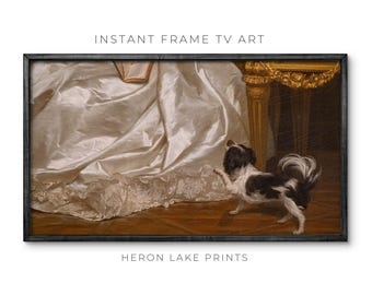 Déco vintage chien et robe espagnole pour cadre TV (téléchargement numérique)