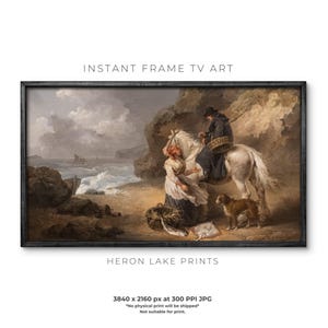 18th Century Seashore Painting for Frame TV (Instant Download)