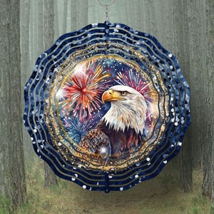 Molinillo de viento con diseño de águila de EE. UU., fuegos artificiales, sublimación PNG, 12 x 12 pulgadas a 300 ppp, archivo PNG, también para envolver vasos, regalo de cumpleaños de Navidad, 4 de julio