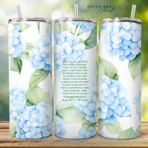 Korinther 13, Liebe ist, Shabby Chic Christian Jesus Becher Wrap PNG 20 oz Gerade Sublimation PNG Sofort Download nahtlos