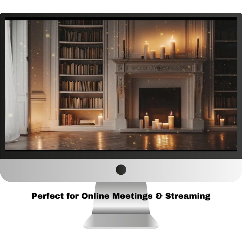 Animated Background, Video Loop, Candles Sparkles in a Cozy Living Room