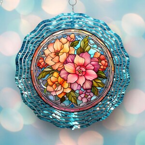 Wind Spinner Shabby Chic Sparkle Blumen Sublimation PNG 12 x 12 Zoll bei 300 ppi PNG-Datei, Tumbler Wraps auch, Weihnachten Geburtstagsgeschenk