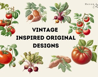 Vintage ＊ gem fruits ＆ vegetable Amazon.com : 11 Heirloom Seeds for Planting Vegetables and