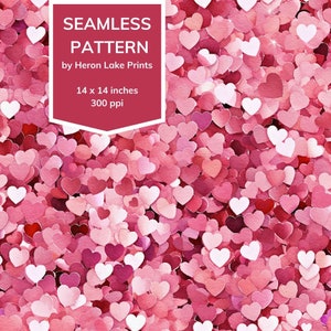 Padrão sem emenda de corações rosa de lantejoulas aquarela, impressão sob demanda, uso comercial, uso para impressão de têxteis, artesanato em papel, decoração de berçário