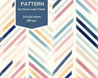Watercolor Pastel  Chevron Stripes Seamless Pattern, Print on Demand, Commercial Use, Use for Printing Textiles, Paper Crafts