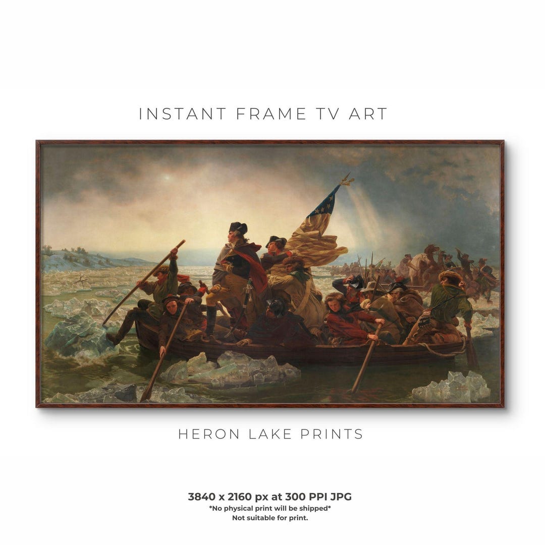 Washington Crossing the Delaware Painting: 18th Century Art (4k