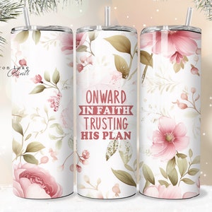 Weiter im Glauben Vertrauen seiner Pan, Shabby Chic Jesus Tumbler Wrap PNG 20 oz Gerade Tumbler Sublimation PNG Datei Sofortiger Download Nahtlos