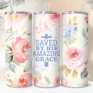 Shabby Chic Christian Jesus Tumbler Wrap PNG 20 oz Straight Tumbler Sublimation PNG Instant Download Seamless