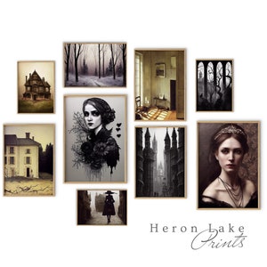 Moody Dark Victorian Gothic Acedemia Farmhouse & Portrait Wall Art Set | Dark Aesthetic | Classic Art | PRINTABLE | Instant Download