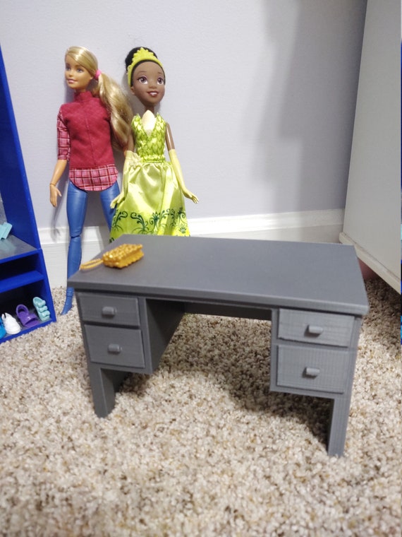 Barbie Fashion Doll Desk Miniatures Accessories Dollhouse Collectibles Customizable With Drawers Cute Unique Furniture for Dolls and Fun Etsy Australia