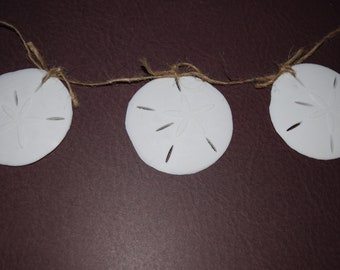 Sand Dollar Ornaments/Favors/Garland Beach Themed Christmas Wedding Decor Beach tropical MERMAID Birthday Party Wind Chime Wall Hangings DIY