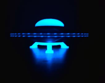 ExtraTerrestrial Alien Spacecraft Flying Saucer Area 51 UFO unidentified Flying Object Martian spaceship Glow in the Dark AlienStock fun!!!