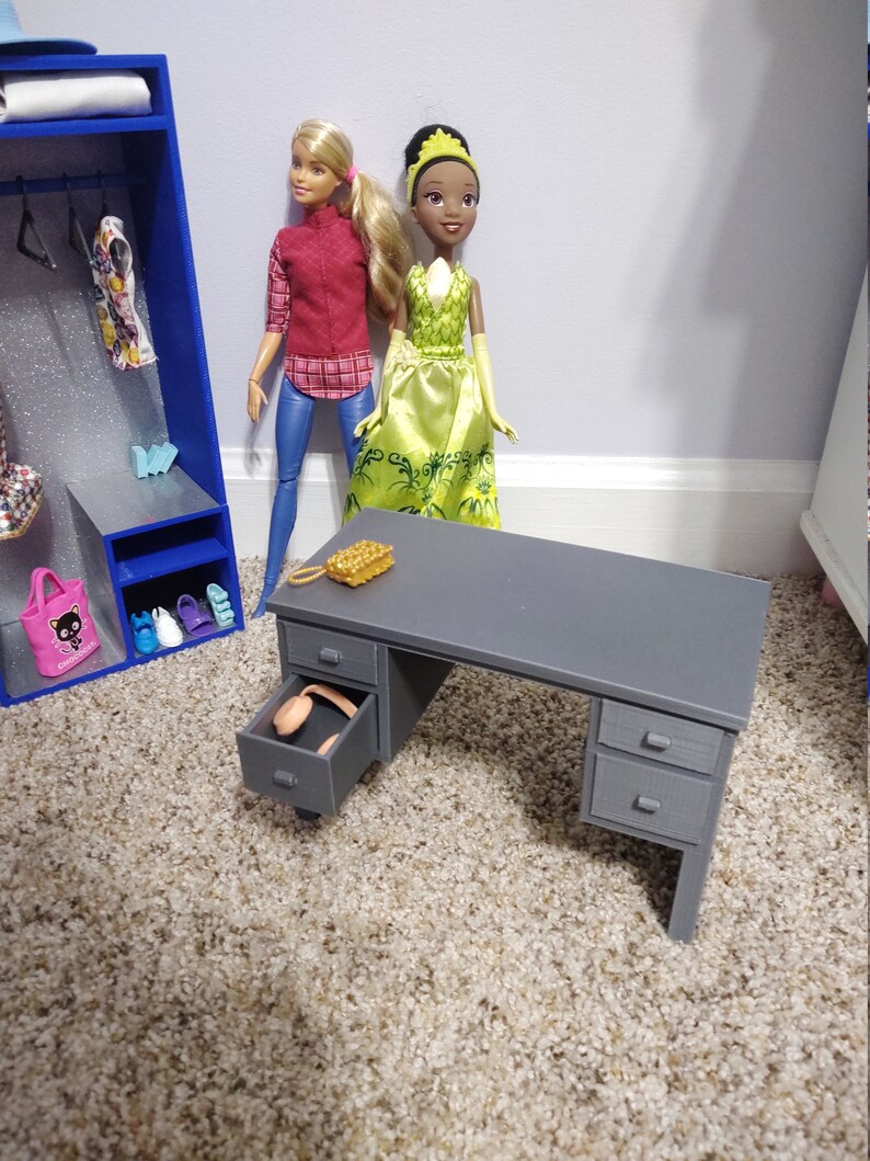 Barbie fashion doll desk miniatures accessories dollhouse Etsy