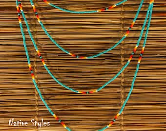 Énorme Blanc Vintage Perle Indien Tribal Ethnique Floral Turquoise boucle de ceinture 