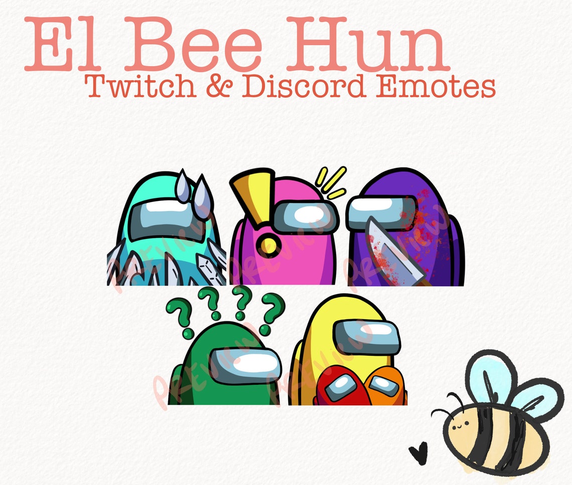 Among Us Twitch &amp; Discord Emotes - Etsy