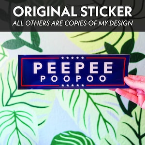 PeePee PooPoo Anti-Trump Sticker – Humorous Political Gag