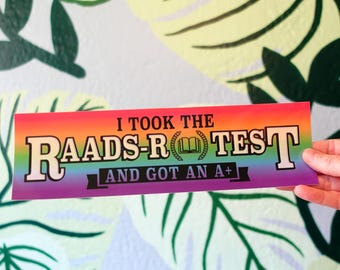 Rolig autism-stötfångardekal – RAADS-R Test A+ Vinyldekal