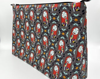 JUMBO Extra Large Zipper Pouch Bag - The Nightmare Before Christmas Master of Fright Scream Queen Sally