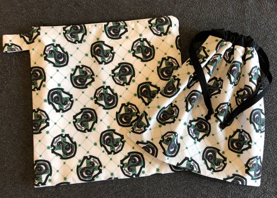 Set De Sac Humide Et Sec Harry Potter Serpentard Poudlard Maison Crest