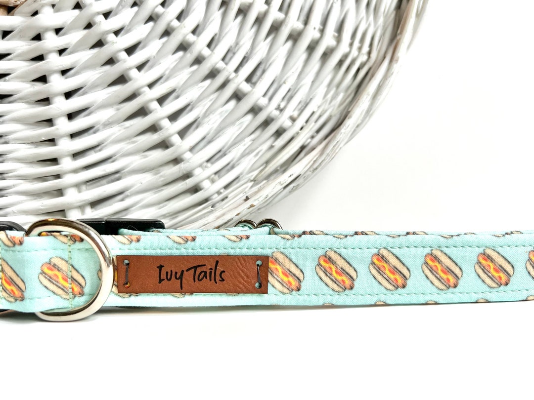Pale Blue Hotdog Dog Collar Dog Collar Etsy