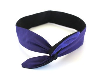 Bandeau rigide femme violet et noir