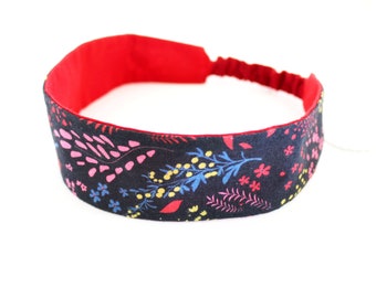 Bandeau cheveux fille fleurs multicolores