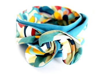 Multicolored women's rigid hair band