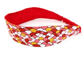 Bandeau cheveux fille rouge et orange