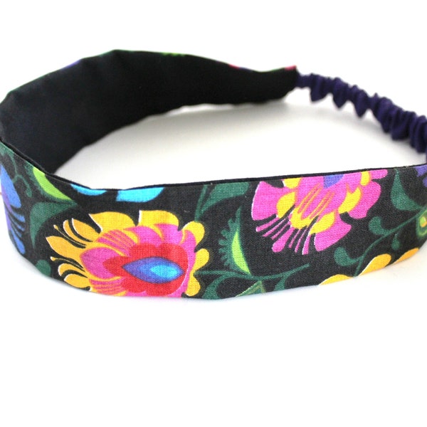 Bandeau cheveux femme fleurs folk