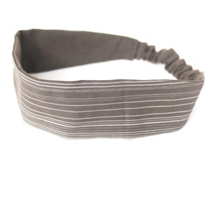 Gray striped women&#39;s hairband