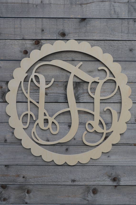 Custom Wall Hanging Initials Front Door Monogram Sign Art Wooden Letters 20 Inch Hanger