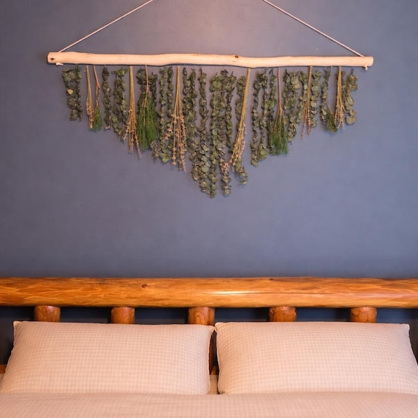 Dried Eucalyptus Wall Hanging With Wooden Dowel
