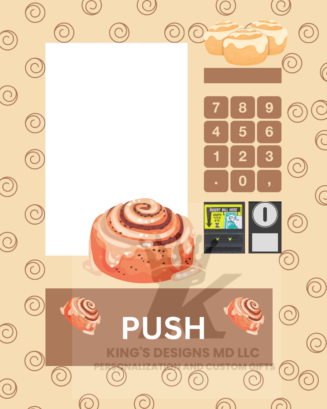 Easter Vending Machine PNG Design, Small Easter Cinnamon Roll Vending Machine Png Pdf Jpg Etsy