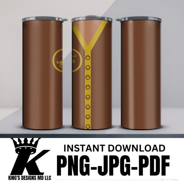 Brown and Gold PNG Tumbler Wrap, Fraternity Inspired Skinny Tumbler 20oz mug design