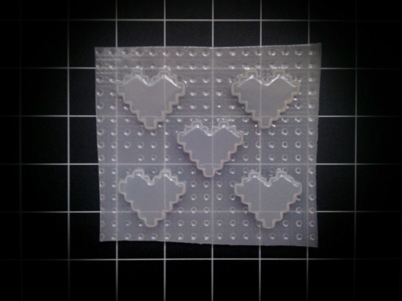 Pixel Hearts Different Sizes Nerd Geek Gamer Digital Resin