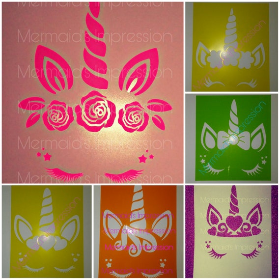 Unicorn Stencil Face Head Reusable or One Time Use | Etsy