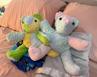 FATTO A MANO / Orsetto dei ricordi personalizzato, orsetto di peluche, orsetto cucito, baby shower, ricordo