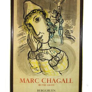 1967 Berggruen Marc Chagall, Oeuvre Grave, Mourlot Poster