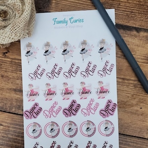Ballet Dance Reminder Planner Stickers