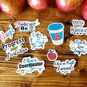 Teacher Stickers, Teacher Gift, Sticker Pack, Stickers for laptops, stickers for planners, Teacher Appreciation, Thank you Teacher,