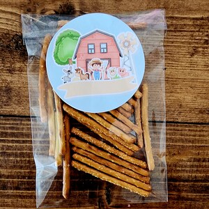 Farm Animal Thank You Stickers, Custom Barn Animal Birthday Party Stickers, Farmer