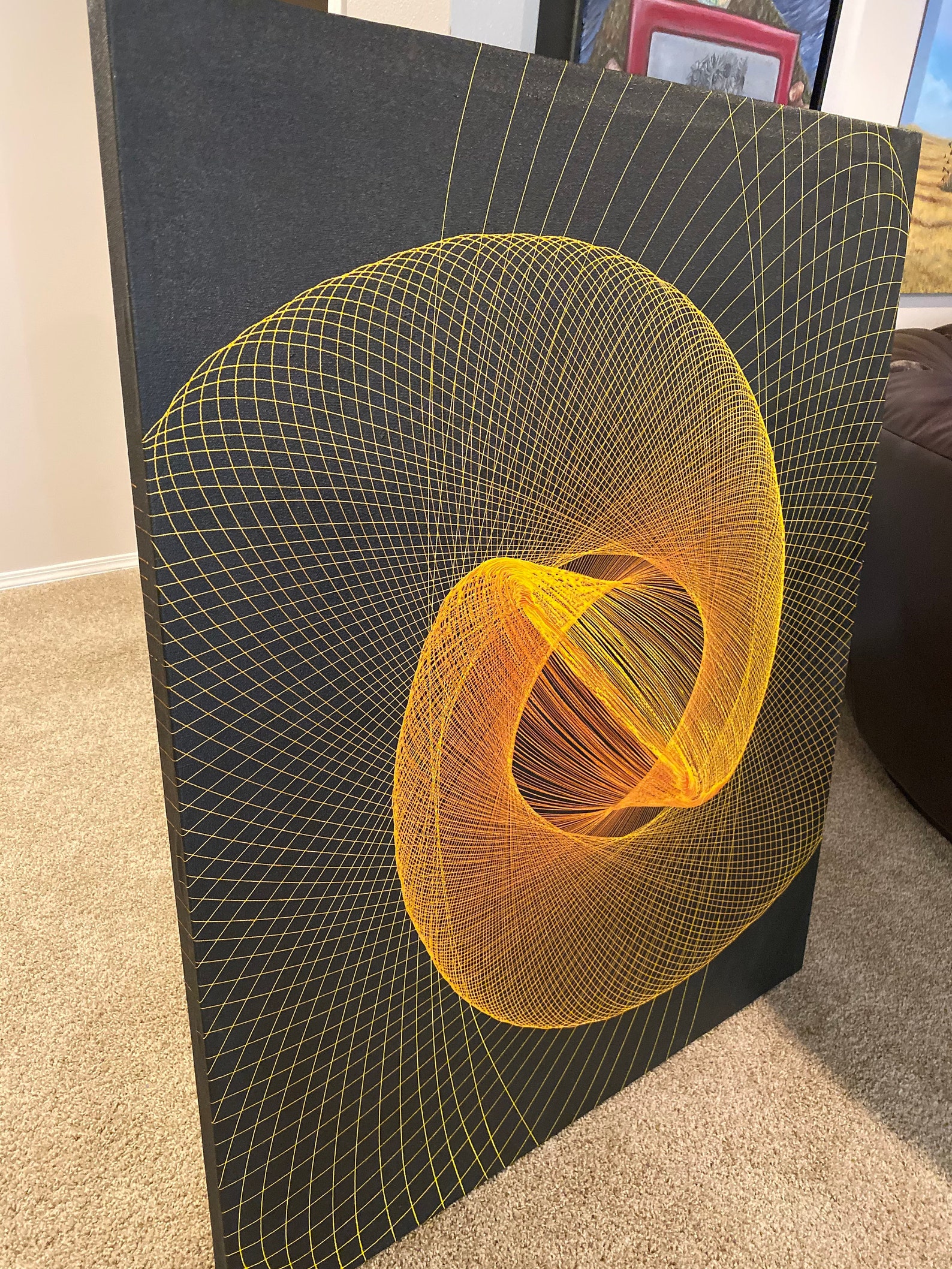 Large Spiral Pendulum Painting Etsy