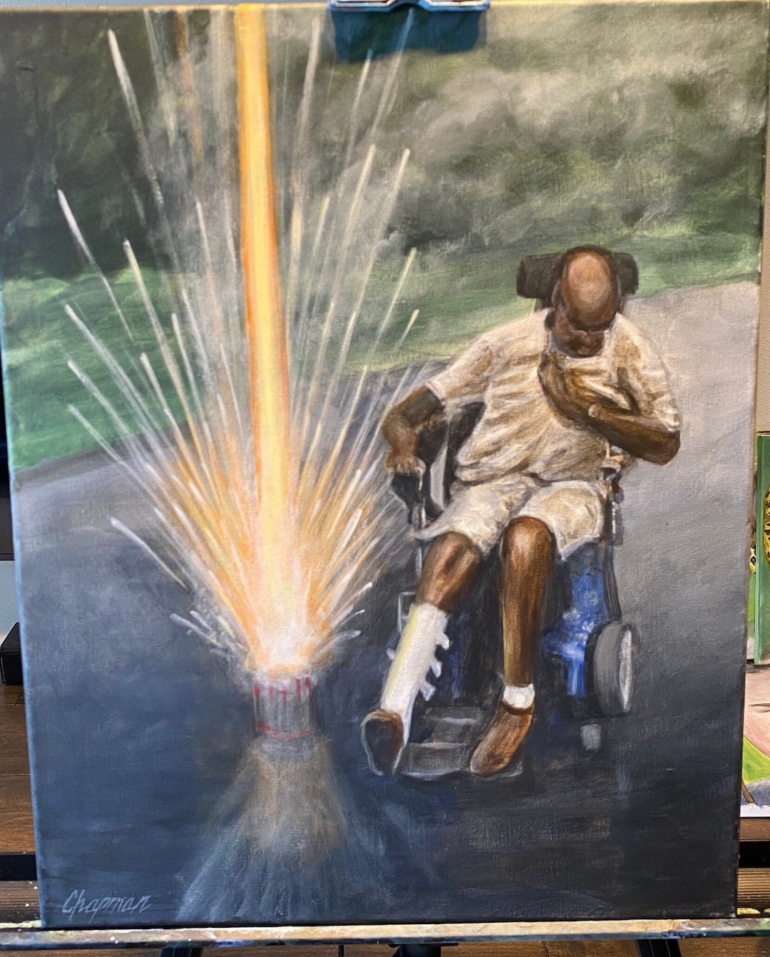 Back up Terry Artist Signed Print. Terry Lights Fireworks and Etsy