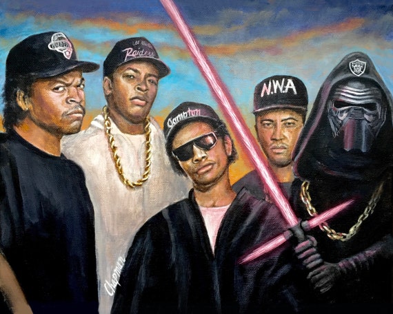 Algebra uit video NWA meet Star Wars. Ice cube Eazy-E and Dr. Dre with MC Ren or - Etsy België